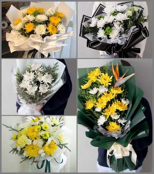 山东青岛平度市旧店镇九山后村白事花束代送